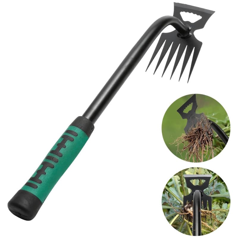 poraceous Désherbeur Manuel, Outil de Désherbage Manuel, Outil de Désherbeur en Acier Inoxydable, Outils Jardinage avec Poignée
