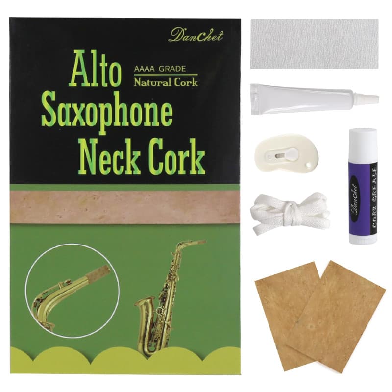 Accessoires pour saxophone alto - Kit de rechange pour bouchon en liège pour saxophone alto - 2 bouchons de saxophone - Colle -