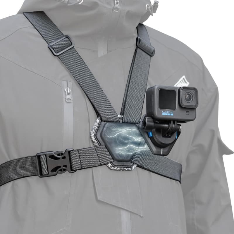 SUREWO Harnais magnétique réglable à libération Rapide Compatible avec GoPro Hero 13/12/11/10/9/8/7/6/5 Noir, DJI Osmo Action 5