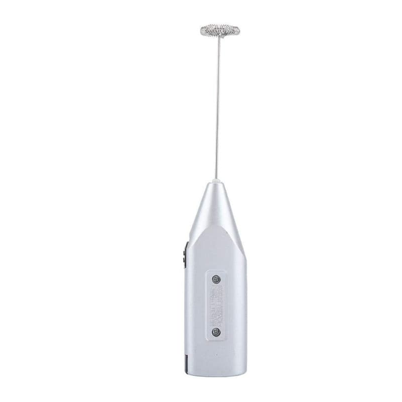 Mousseur à Lait Electrique Mélangeur à Mousse en Acier Inoxydable Anti-adhésive pour Briser les Oeufs sur Batterie emulsionneur