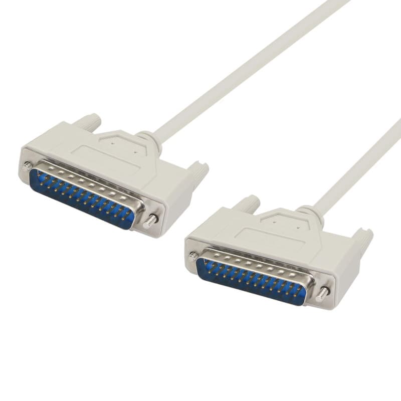 PNGKNYOCN Câble d'imprimante parallèle DB25 mâle à mâle pour la connexion entre un ordinateur avec interface DB25 femelle et l'i