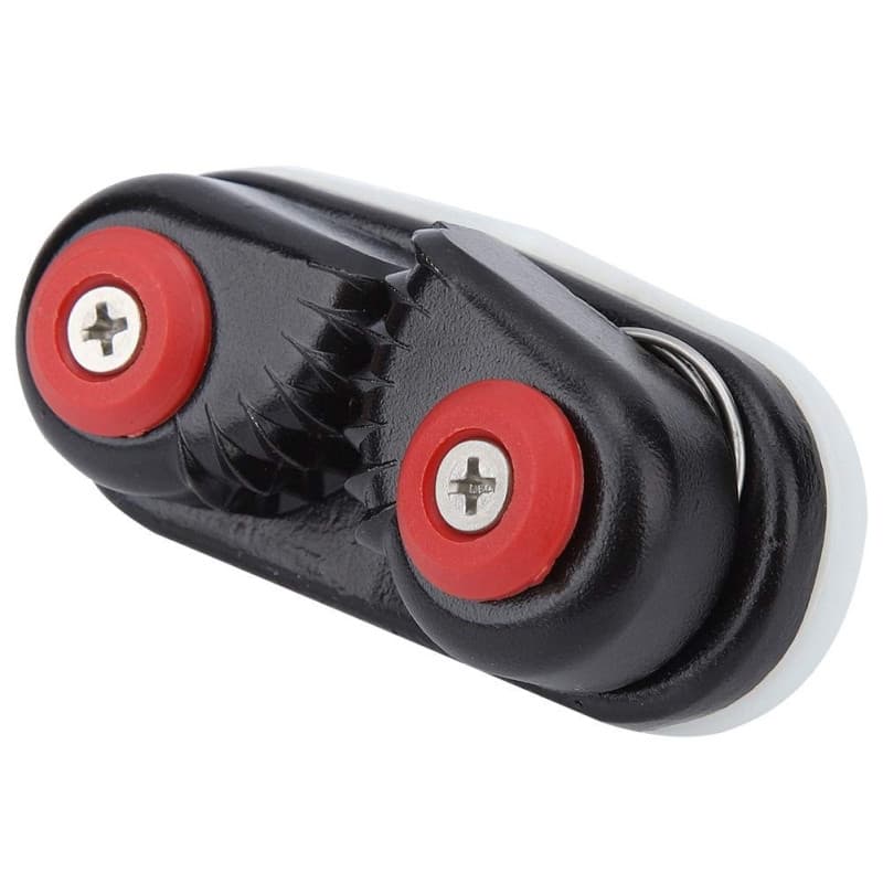 KSTE Taquet Coinceur Corde Bateaux, Boucle Corde en Aluminium en Alliage Noir Porte-Ancre Cam Taquet pour Kayak Yacht Bateau Acc