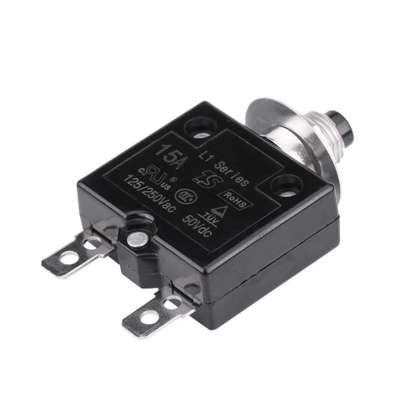 KSTE Interrupteur Thermique, 15A réarmement Manuel Interrupteur Thermique Disjoncteur Surintensité Surcharge Protecteur