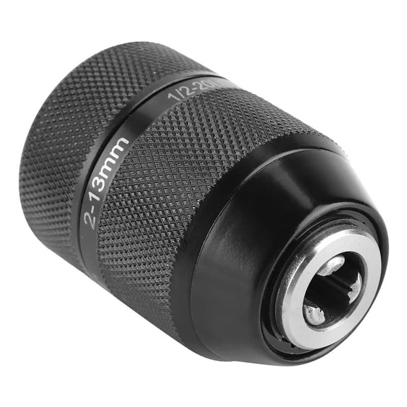 Mandrin de perçage, mandrin de perçage sans clé en métal 1/2-20UNF perceuse à blocage automatique de 13 mm pour perceuse sans fo