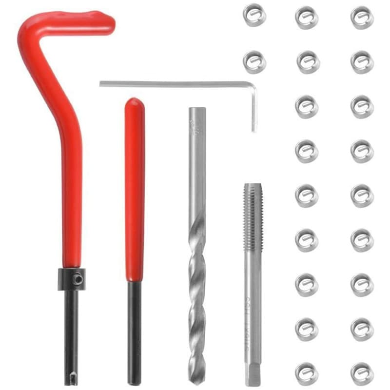 CENPEK Kit de réparation de Filetage M6 x 1,0-25 pièces - Kit de réparation de Bobine hélico?Dale de Voiture - Compatible avec k