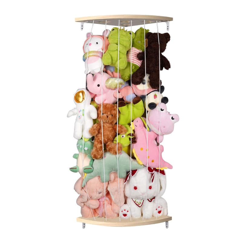 GUIGUZI Support d'angle pour Jouets en Peluche, Supports de Rangement pour Jouet Ours, Organisateur Suspendu pour Chambre d'enfa