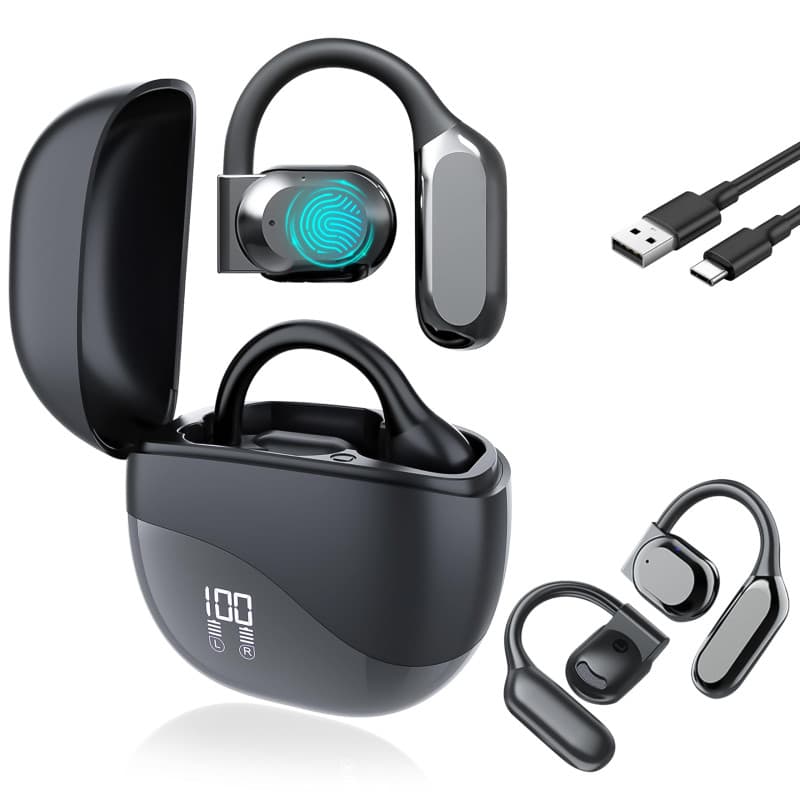 Écouteurs Bluetooth Traducteur Vocal Instantané IA, Conversation Instantanée Meilleur, Sans WiFi, 140+ Langues, Compatible iOS A