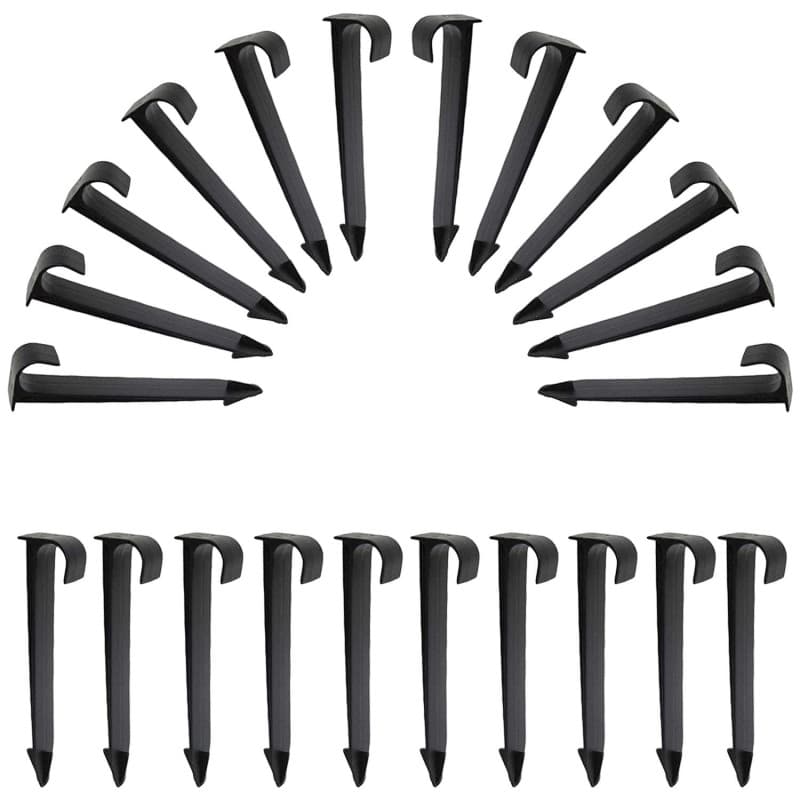 sinzau Lot de 50 ancrages de fixation pour tuyau d'arrosage Noir