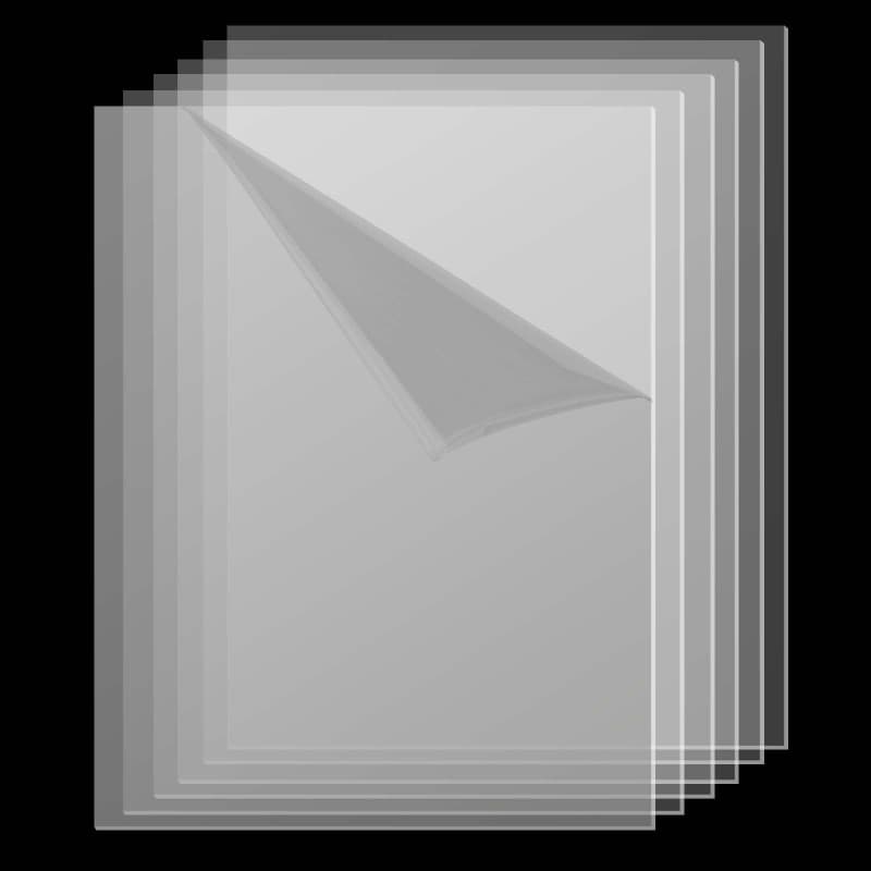 SINJEUN Lot de 6 feuilles en acrylique transparent A3 de 2 mm pour publicité, affichage et loisirs créatifs (42 x 29 cm)