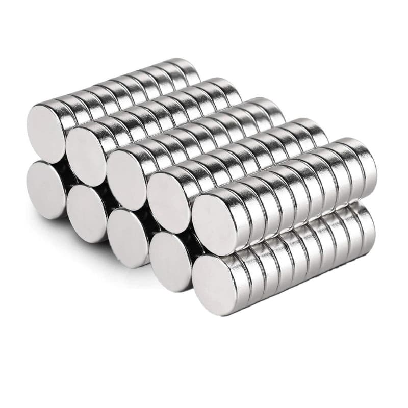 JUNAN Lot de 100 Mini aimants Ronds pour réfrigérateur, Bureau, Tableau Blanc, travaux manuels(6x1.3mm)