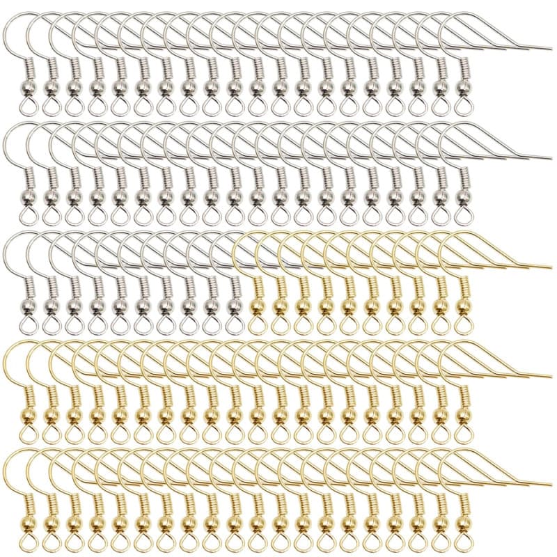 TYFGRT Crochets De Boucles D’Oreilles 100Pcs, Accessoires De Boucles D’Oreilles DIY, Kit D’Artisanat De Boucles D’Oreilles, Acce