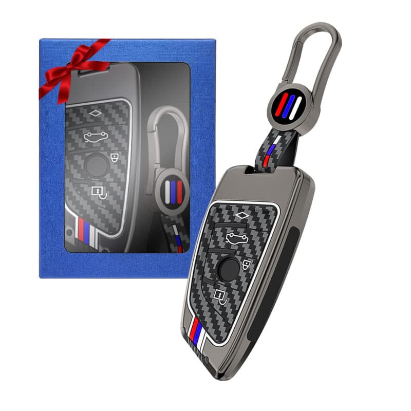 TTCR-II Alliage de Zinc Coque de clé Compatible avec 2 3 5 7 Series X1 X3 X4 X5 X6 F15 F16 F45 F48 G01 G02 G30 G32, 4 Boutons G3