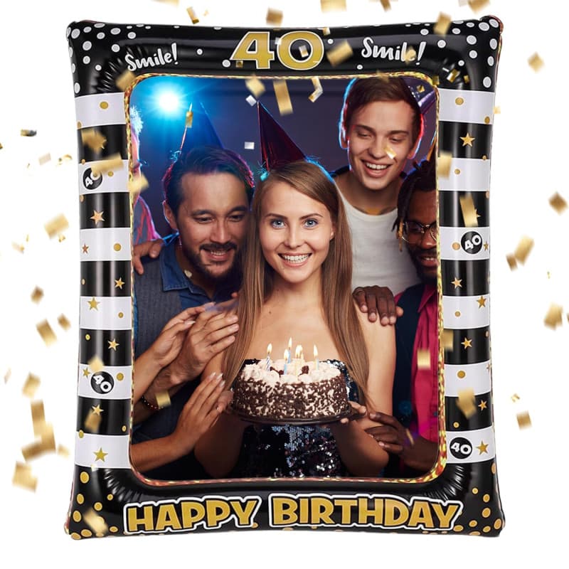 RCIDOS Decoration Anniversaire 40 Ans, Accessoires Photobooth Anniversaire 40 Ans,pour Femme et Homme Décoration de fête d'anniv