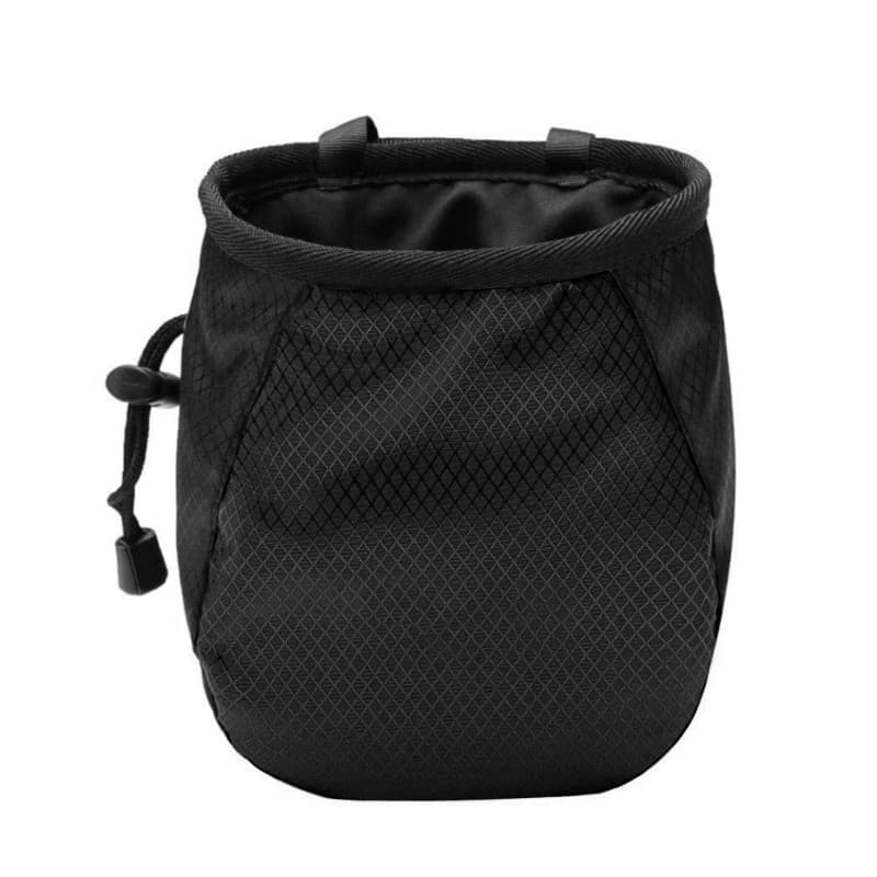 FUZVOL Sac de magnésium noir pour escalade avec ceinture réglable et cordon de serrage. Peut être suspendu à la taille pour l'es