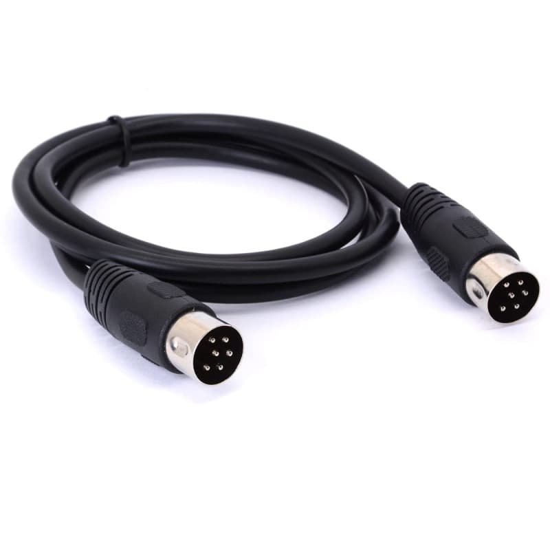 Câble adaptateur DIN 6 broches mâle vers mâle 6 broches MIDI pour synthétiseur, microphone, clavier, instrument et studio de mus