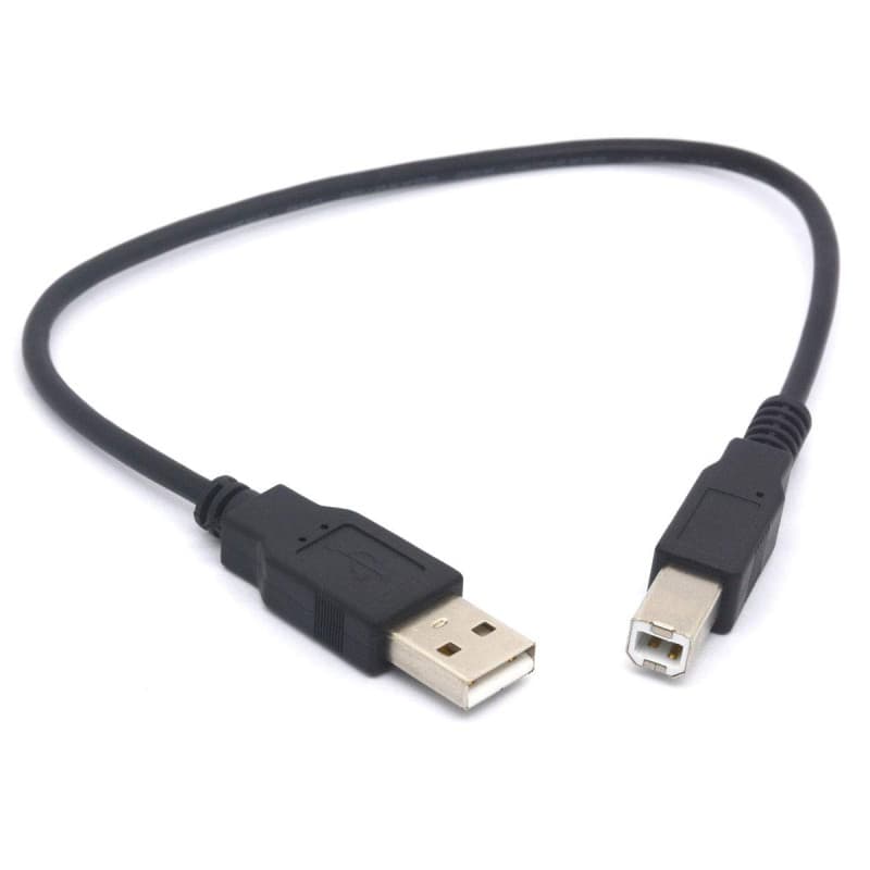 OpenII Câble d'imprimante USB 2.0 A mâle vers B mâle pour HP, Cannon, Brother, Dell, Xerox, Samsung, Dell et plus (20 cm)