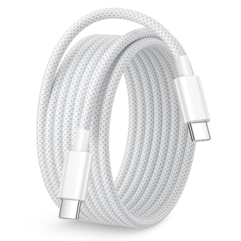 Cable USB C 100W 3M, Cable Chargeur USB C Charge Rapide Câble Type C Cable iPhone 3M Long Tressé Cordon Fil iPhone pour iPhone 1