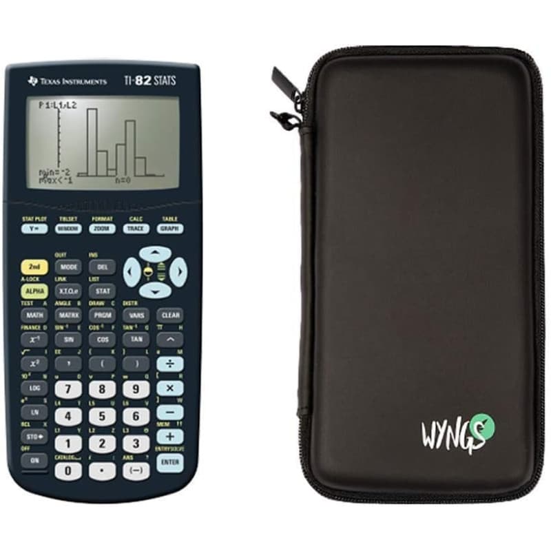 Texas Instruments TI-82 Stats Calculatrice graphique + Erweiterte Garantie + Schutztasche