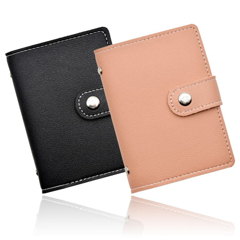 Skyzone Portefeuille de Cartes pour Hommes et Femmes, 2 pièces Porte Carte en Cuir PU Souple Portefeuilles à Poche Mince Porte-C