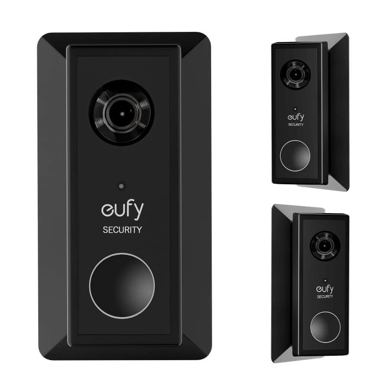 UIQELYS Support mural pour sécurité eufy - Sonnette vidéo sans fil (alimentée par batterie) - Résolution HD 2K - Support d'angle