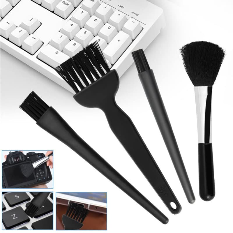 QINERSAW 4 PCS Brosses de Nettoyage Clavier Brosse de Nettoyage Antistatique Brosses en Nylon Kit de Nettoyage de la Poussière p