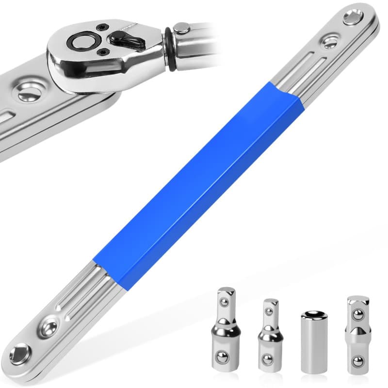 Huucozn Clé d'Extension Décalée 1/4", 3/8", 1/2" Clé à Douille à Rallonge Décalée Offset Extension Wrench Rallonge à Douille pou