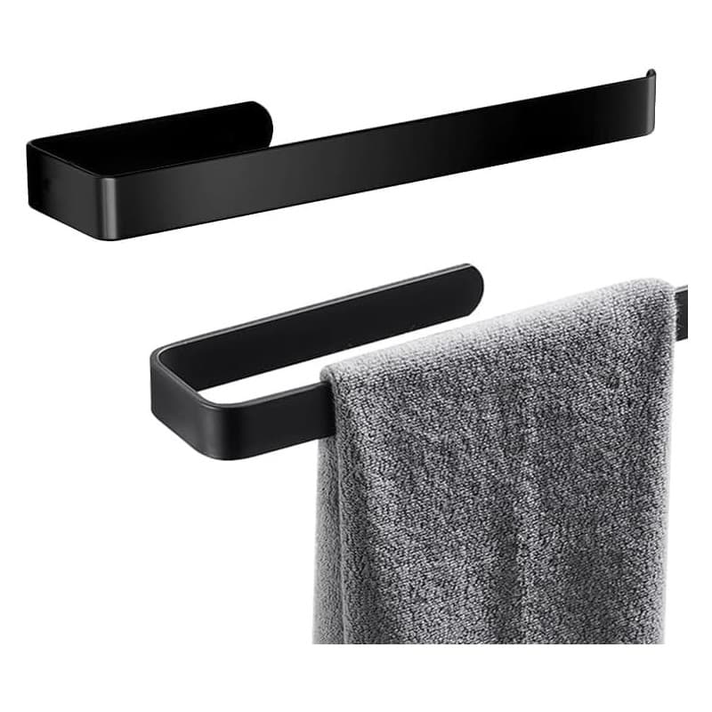 GIUSOBG Porte Serviettes Mural en INOX 29cm Porte Serviette Salle de Bain Noir Porte Servie tte Salle de Bain PorteTorchon Autoc
