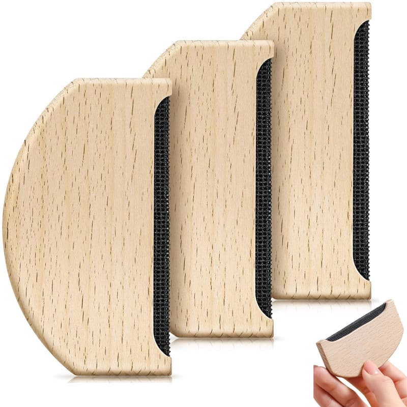 3 Peigne en Cachemire, Peigne Anti Bouloches pour Laine et Cachemire, Brosse Anti Peluches pour Vêtements, Pulls, Lainages, Écha