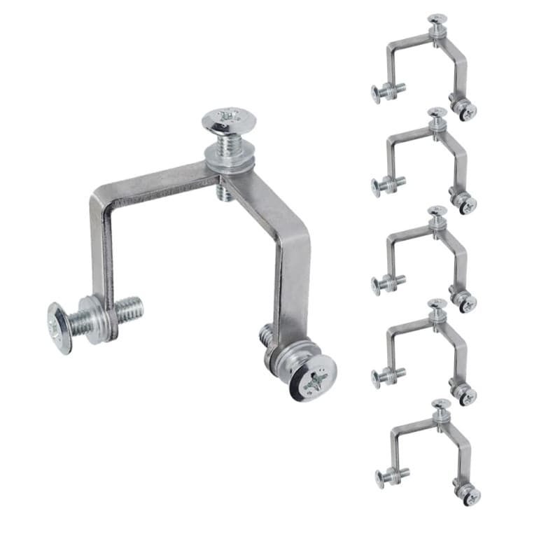 Lokatall Lot de 6 supports de serrage réglables sans monture pour vitrines, aquariums, balustrade