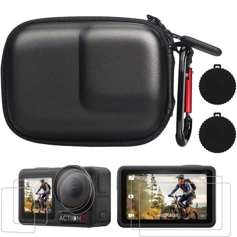 Veftsvy Étui de Transport pour DJI Osmo Action 5 Pro/Action 4/Action 3, Sac de Rangement, Mini Sac De Transport pour Accessoires