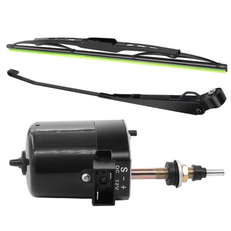 HOVCEH Moteur Essuie Glace 12V Universel, Moteur dEssuie-Glace Universel 12V avec Bras et Lame 105° pour les Bateaux de Pêche et