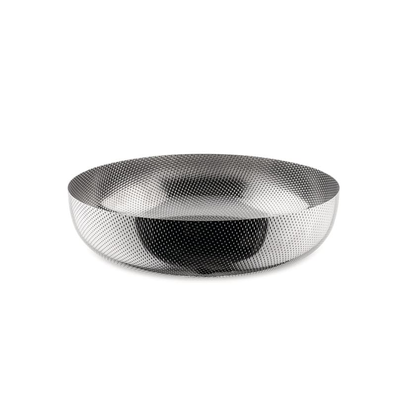 Alessi Extra Ordinary Texture JM17/24 T - Panier Rond au Design Minimaliste en Acier Inoxydable 18/10 avec Décorations, Granulés