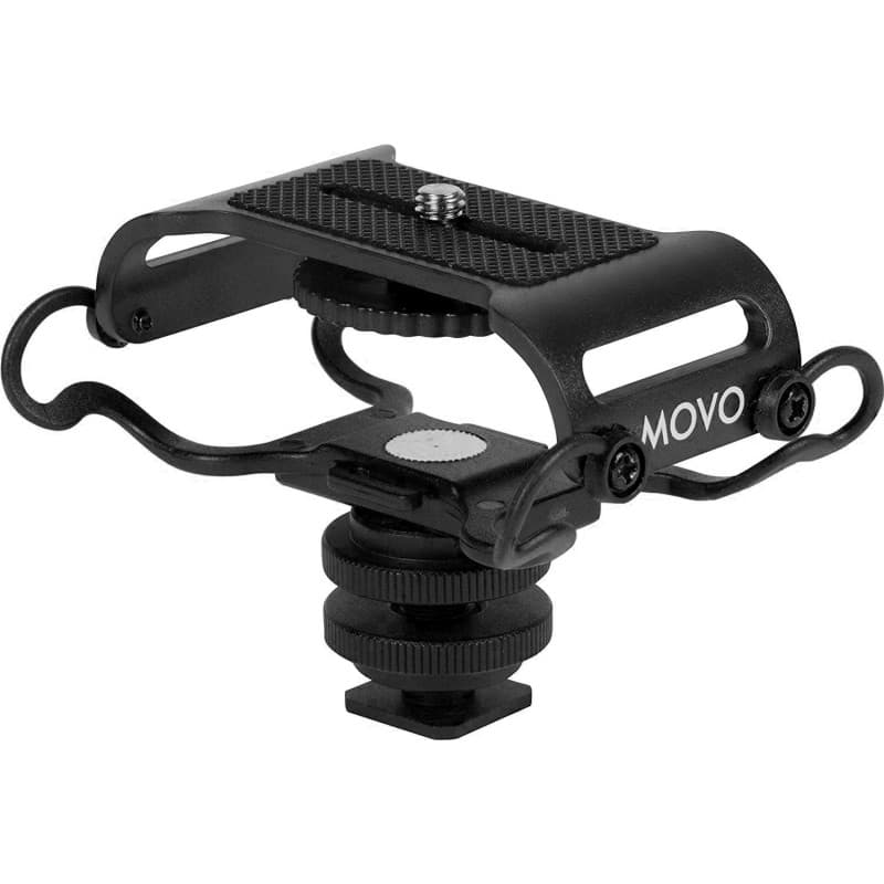 Movo SMM5-B Support antichoc universel pour microphone et enregistreur portable – Compatible avec Zoom H1n, H2n, H4n, H5, H6, Ta
