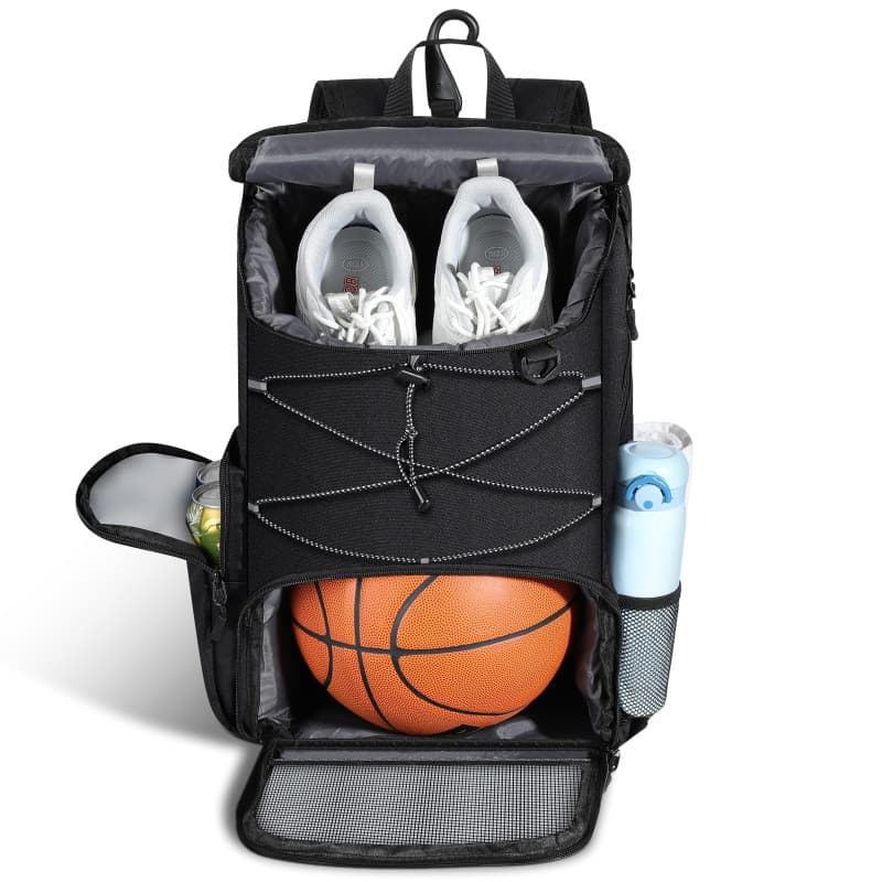 MoKo Basket-Ball, Basket-Ball avec Sac à Chaussures Respirant, Sac à Dos de Basket-Ball avec Poches Multiples, Crochet de clôtur