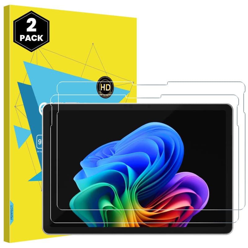 MoKo Lot de 2 Verres Trempés pour Microsoft Surface Pro 12" 2025, Protection Écran 9H, Compatible Stylet de Verres Trempés pour