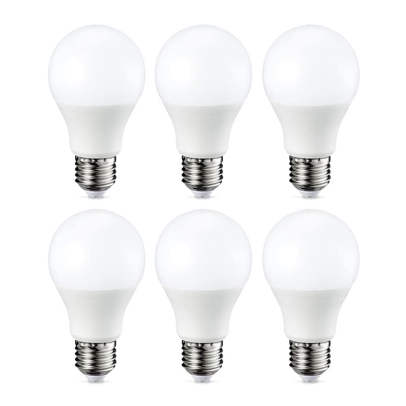 Amazon Basics Ampoule LED E27 A60 avec culot à vis, 8.5W (équivalent incandescente 60W), blanc chaud, dimmable - 6 Unité (Lot de
