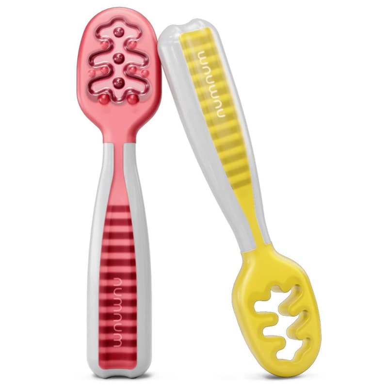 NumNum Lot de cuillères pour bébé Pre-Spoon GOOtensils pour enfants âgés de 6 mois et plus – First Stage, Baby Led Weaning (BLW)