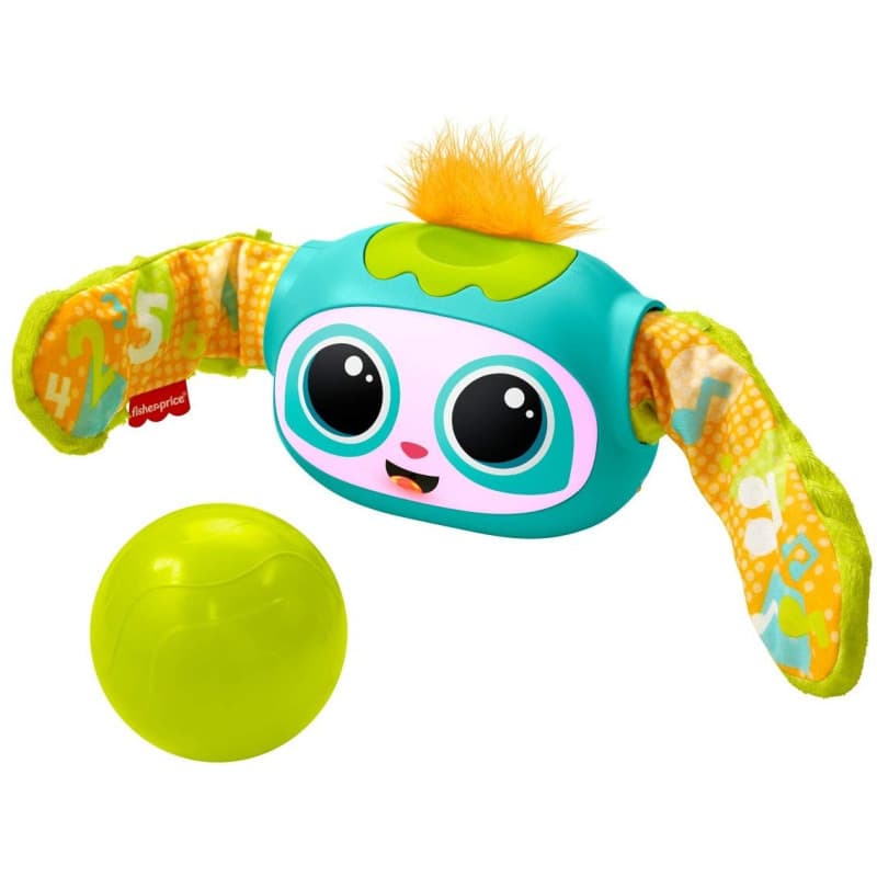 Fisher-Price Rovi Mon Copain de Jeu avec Musique, lumières et activités d’éveil, Version française, Jouet pour bébé et Enfant de