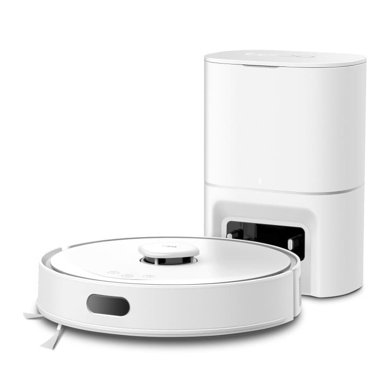 Tapo Aspirateur Robot Laveur 2 en 1 RV30Max Plus White Vidage Automatique, Silencieux et fin, Ultra puissante de 5300Pa, Navigat