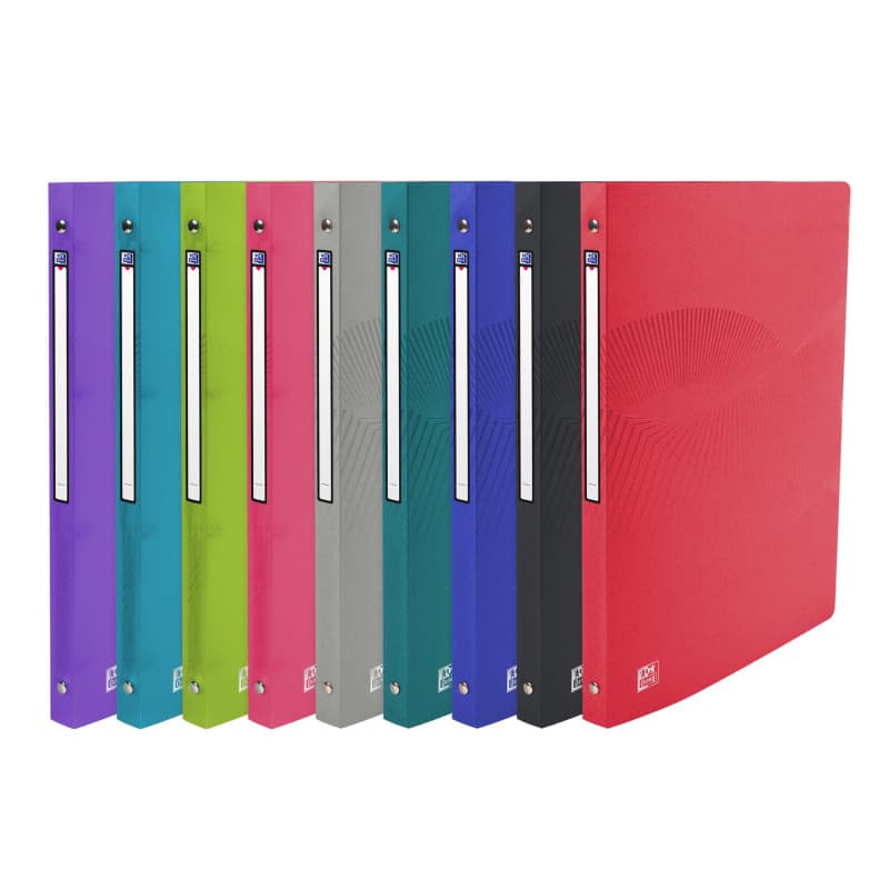 OXFORD Classeur Osmose A4 Dos 20mm 4 Anneaux Ronds Couverture Polypro Coloris Assortis