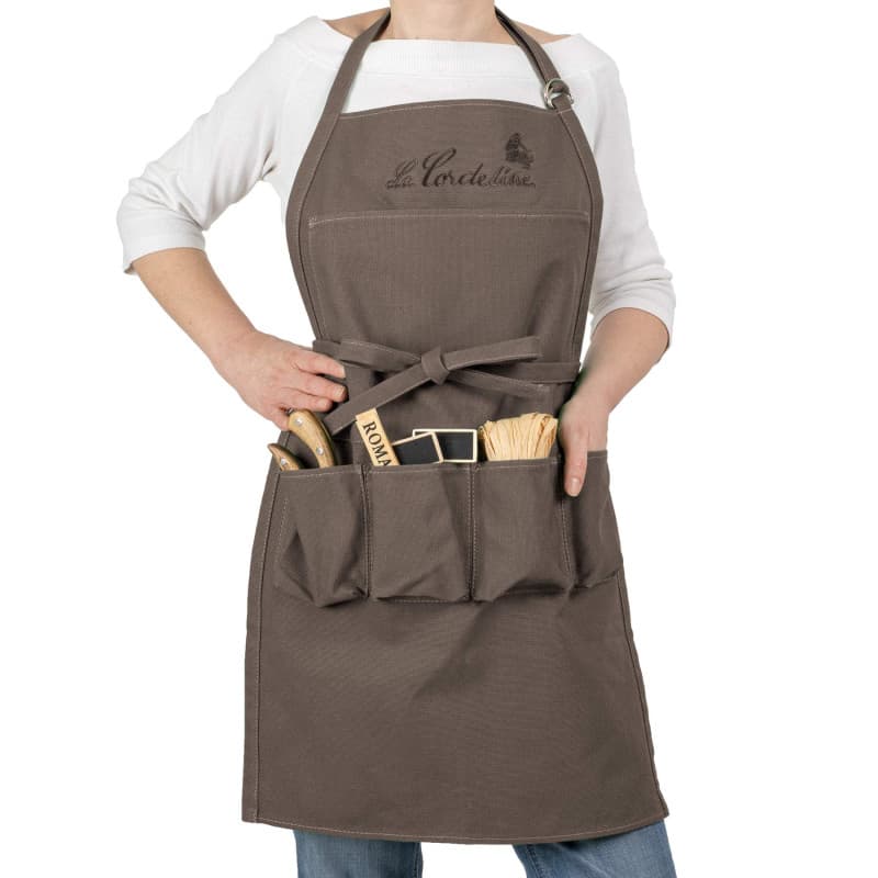 La Cordeline Mixte Marron Tablier de jardinage ou cuisine chocolat, Marron, Taille unique EU