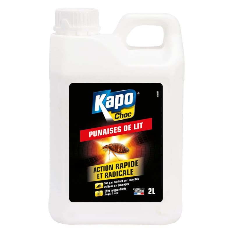 Kapo Choc Insecticide Punaises de lit - Idéal pour traiter les grandes surfaces - Action rapide et radicale - Effet longue durée