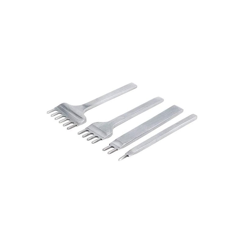 Malayas 4Pcs 6mm DIY Cuir Kit Outils Perforatrice Artisanat du Cuir Griffe Perforateur Trou Couture Diamant Laçage 1+2+4+6 Prong