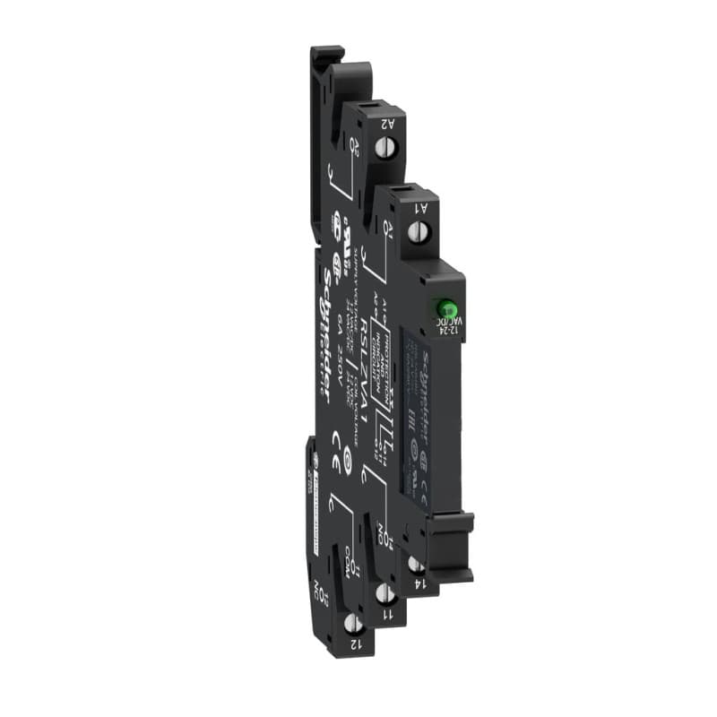 Schneider Electric - Harmony Relay RSL - relais PCB embrochable monté sur embase - 1OF - 6A - 24VACDC - RSL1PVBU