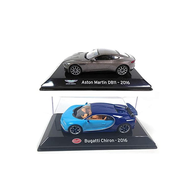 OPO 10 - Lot de 2 Voitures 1/43 Compatible avec Bugatti CHIRON + Aston Martin DB11 (SC4+SC5)