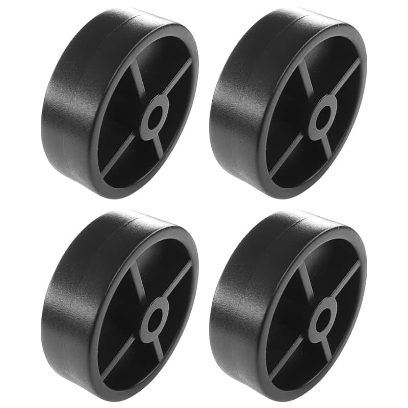 cyclingcolors 4x Roulette plastique rigide noir 45mm universelle galet poulie roue rouleau meuble porte coulissante tiroir lit p