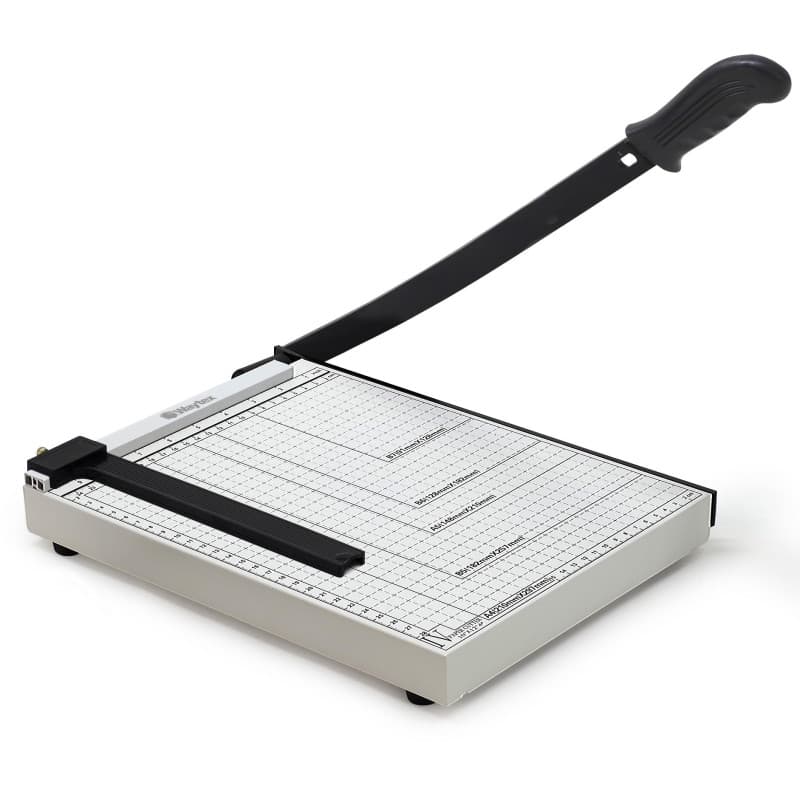 Coupe Papier Guillotine, Massicot à levier A4 pour couper Papier, Carton et Feuilles Plastifiées - Cisaille capacité 8 feuilles