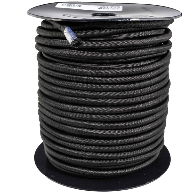 WERKA PRO Tendeur élastique Noir Longueurs Multiples 10mm x 40 mètres sur Bobine