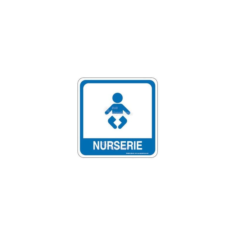 AUA SIGNALETIQUE - Plaque de porte Nurserie PvcSign avec double face adhésif