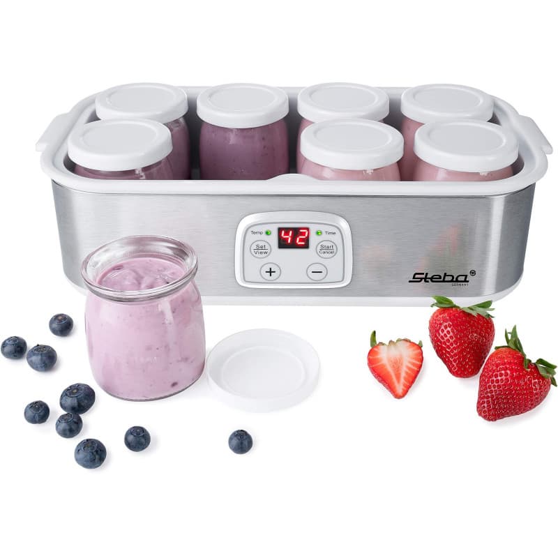 Steba JM 3 Yaourt Maker, Plastique, 1,5 litres, Acier inoxydable/blanc ?